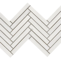 Dolomite White Herringbone 1x6 Honed Marble Mosaic