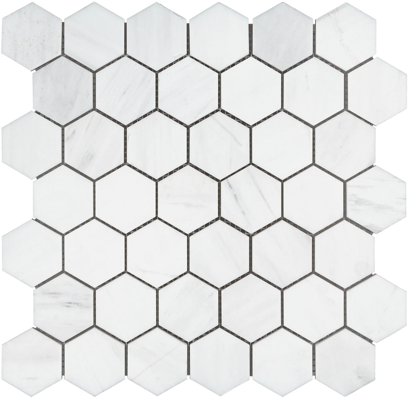 Dolomite White 1x12 Straight Honed Marble Mosaic