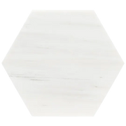 Dolomite White 8 Inch Hexagon Honed Marble Mosaic