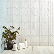 Dolomite White Arch Honed Marble Mosaic