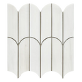 Dolomite White Arch Honed Marble Mosaic