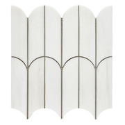 Dolomite White Arch Honed Marble Mosaic