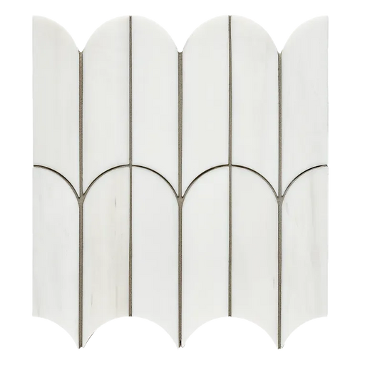 Dolomite White Arch Honed Marble Mosaic