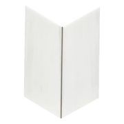 Dolomite White Large Chevron Honed Marble Mosaic