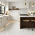 Dolomite White Marble Tile 12x24 Honed — Kitchen floor