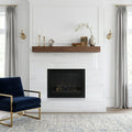 Dolomite White Marble Tile 12x24 Polished — Living Room fireplace surround