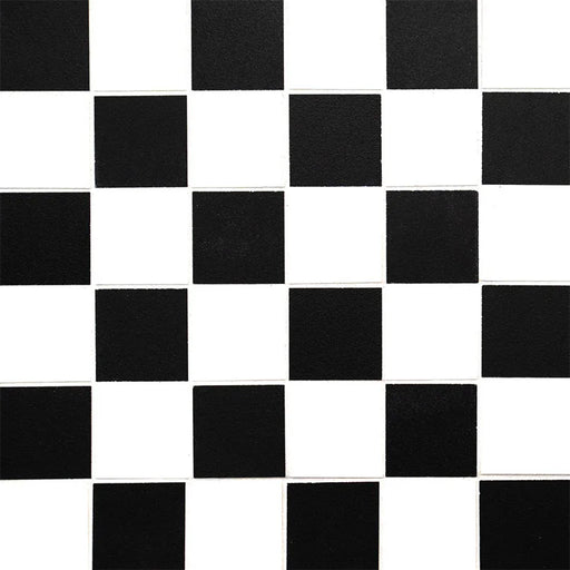 Domino White and Black 2x2 Matte Porcelain Mosaic Tile