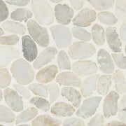 Dorado Pebbles Mesh Backed Tumbled Marble Mosaic Tile
