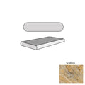 Autumn Leaves Scabos Travertine Tumbled 12 x 24 x 2 Double Bullnose Coping