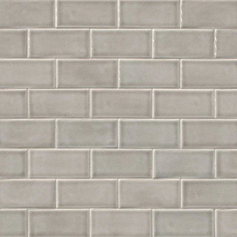 Dove Gray 3x6 Glossy Ceramic Subway Tile