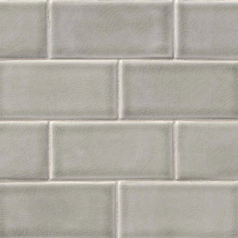 Dove Gray 3x6 Glossy Ceramic Subway Tile