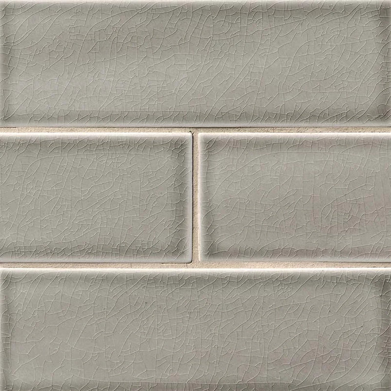 Dove Gray 4x12 Glossy Ceramic Subway Tile
