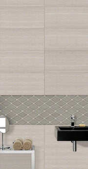 Dove Gray Diamond Glossy Ceramic Mosaic Tile