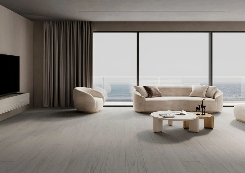 Dover Wood White 10x60 Plank Matte Wood Look Porcelain Tile