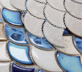 Dragon Scale Blue 2x2 Porcelain Mosaic