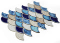 Dragon Scale Blue 2x2 Porcelain Mosaic