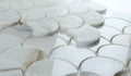 Dragon Scale Calacatta Gold 9.75x10 Polished Marble Mosaic