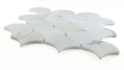 Dragon Scale Calacatta Gold 9.75x10 Honed Marble Mosaic
