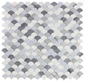Dragon Scale Deep Ocean 12x12 Marble Mosaic