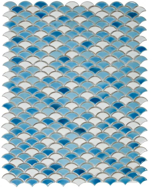 Dragon Scale Lake 9.75x12 Porcelain Mosaic