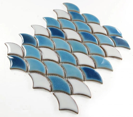 Dragon Scale Lake 9.75x12 Porcelain Mosaic