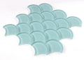 Dragon Scale Mint 9.5x9.5 Glass Mosaic