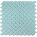 Dragon Scale Mint 9.5x9.5 Glass Mosaic