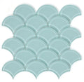 Dragon Scale Mint 9.5x9.5 Glass Mosaic