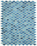 Dragon Scale Navy 9.75x12 Porcelain Mosaic
