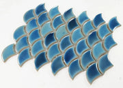 Dragon Scale Navy 9.75x12 Porcelain Mosaic