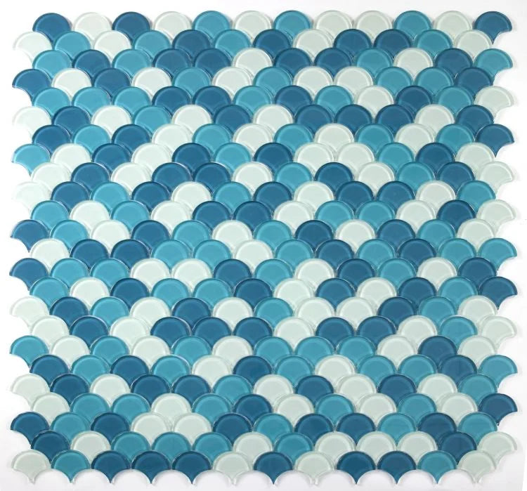 Dragon Scale Ocean 12x12 Glass Mosaic