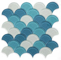 Dragon Scale Ocean 12x12 Glass Mosaic