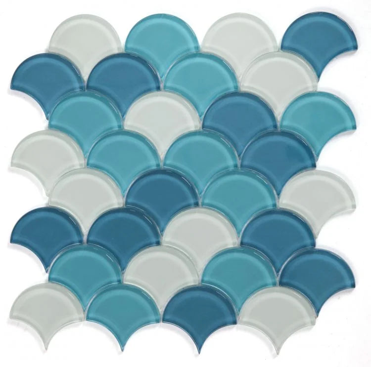 Dragon Scale Ocean 12x12 Glass Mosaic