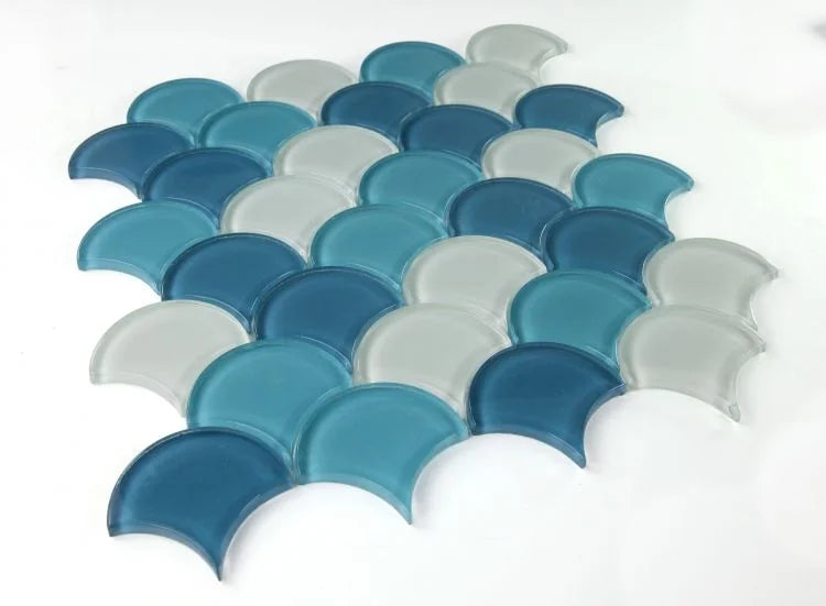 Dragon Scale Ocean 12x12 Glass Mosaic