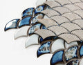 Dragon Scale Ocean 9.75x12 Porcelain Mosaic