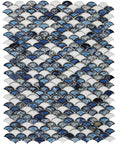 Dragon Scale Ocean 9.75x12 Porcelain Mosaic