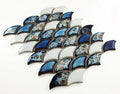 Dragon Scale Ocean 9.75x12 Porcelain Mosaic