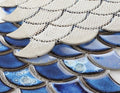 Dragon Scale Royal Blue Scale Porcelain Mosaic