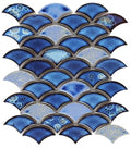 Dragon Scale Royal Blue Scale Porcelain Mosaic