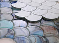 Dragon Scale Shell Blue Scale Glass Mosaic