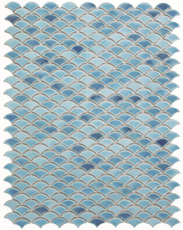 Dragon Scale Sky Scale Porcelain Mosaic