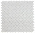 Dragon Scale Thassos Scale Marble Mosaic