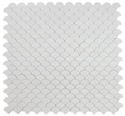 Dragon Scale Thassos Scale Marble Mosaic