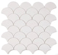 Dragon Scale Thassos Scale Marble Mosaic
