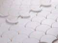 Dragon Scale Thassos Scale Marble Mosaic