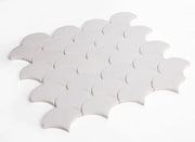 Dragon Scale Thassos Scale Marble Mosaic