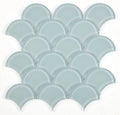 Dragon Scale Turquoise Scale Glass Mosaic