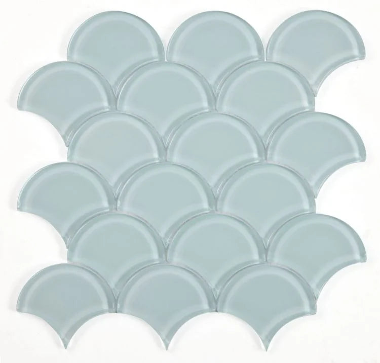 Dragon Scale Turquoise Scale Glass Mosaic