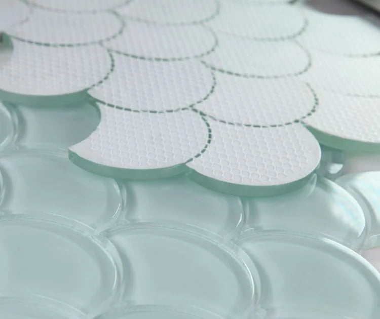 Dragon Scale Turquoise Scale Glass Mosaic