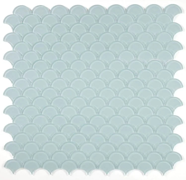 Dragon Scale Turquoise Scale Glass Mosaic